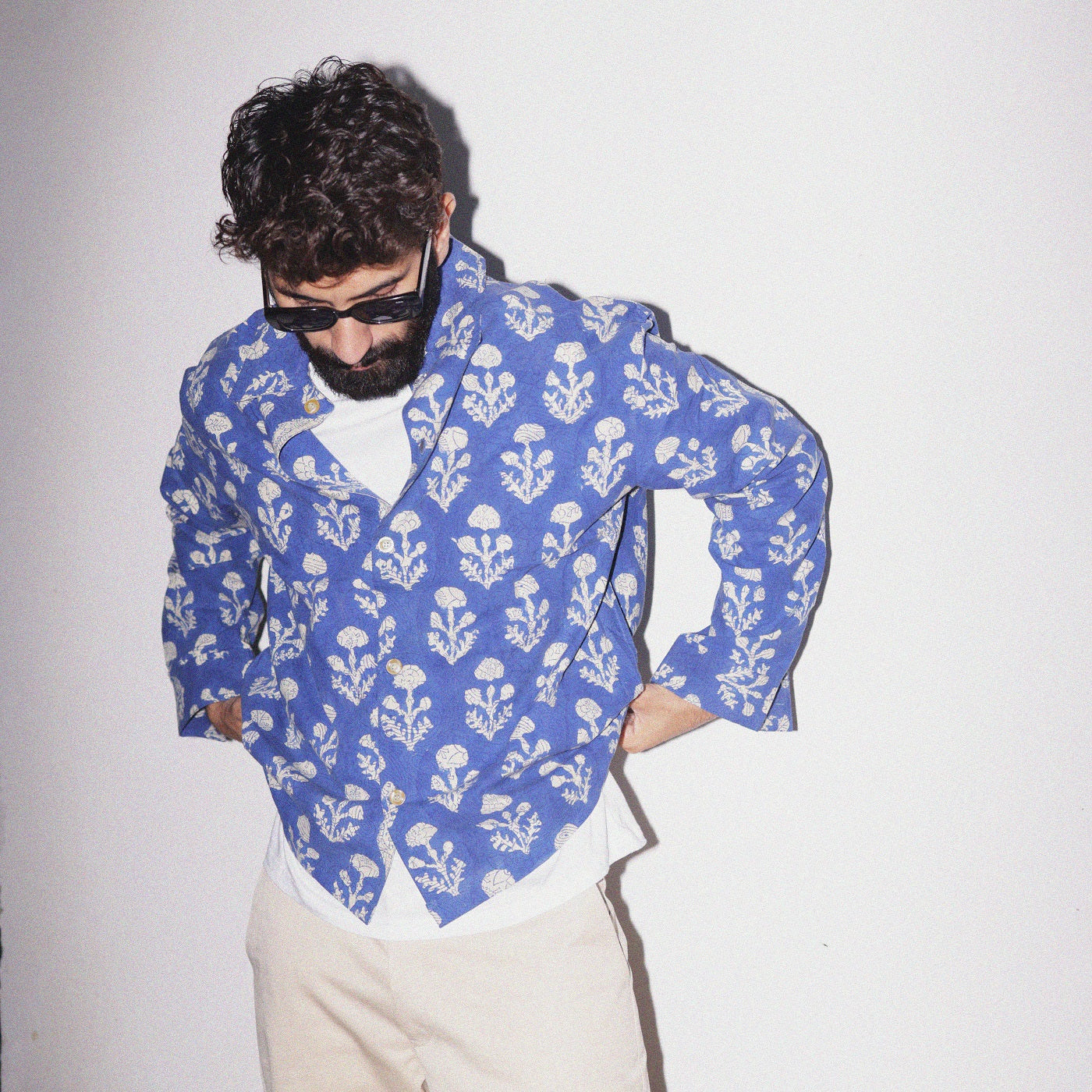 Indigo Block Printed Shacket
