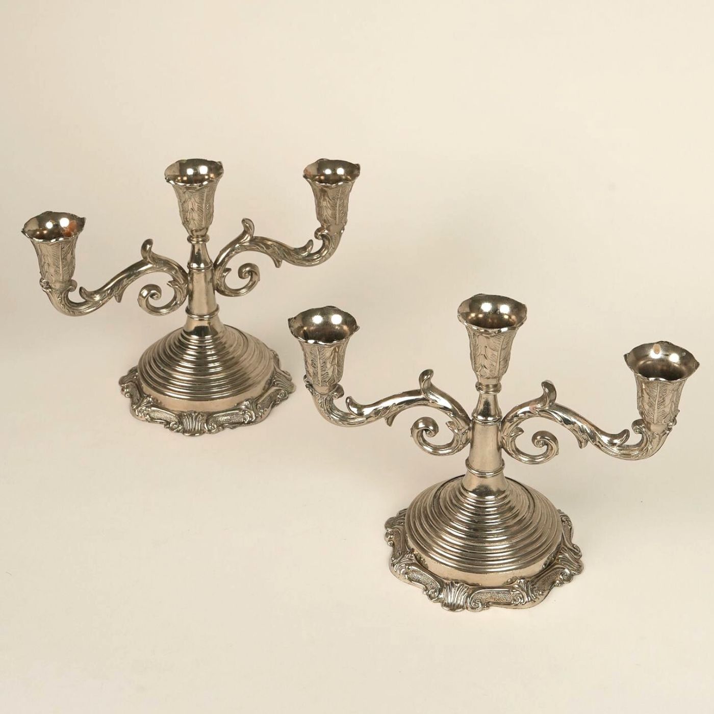 Antique Silver Candelabras (Set of 2)