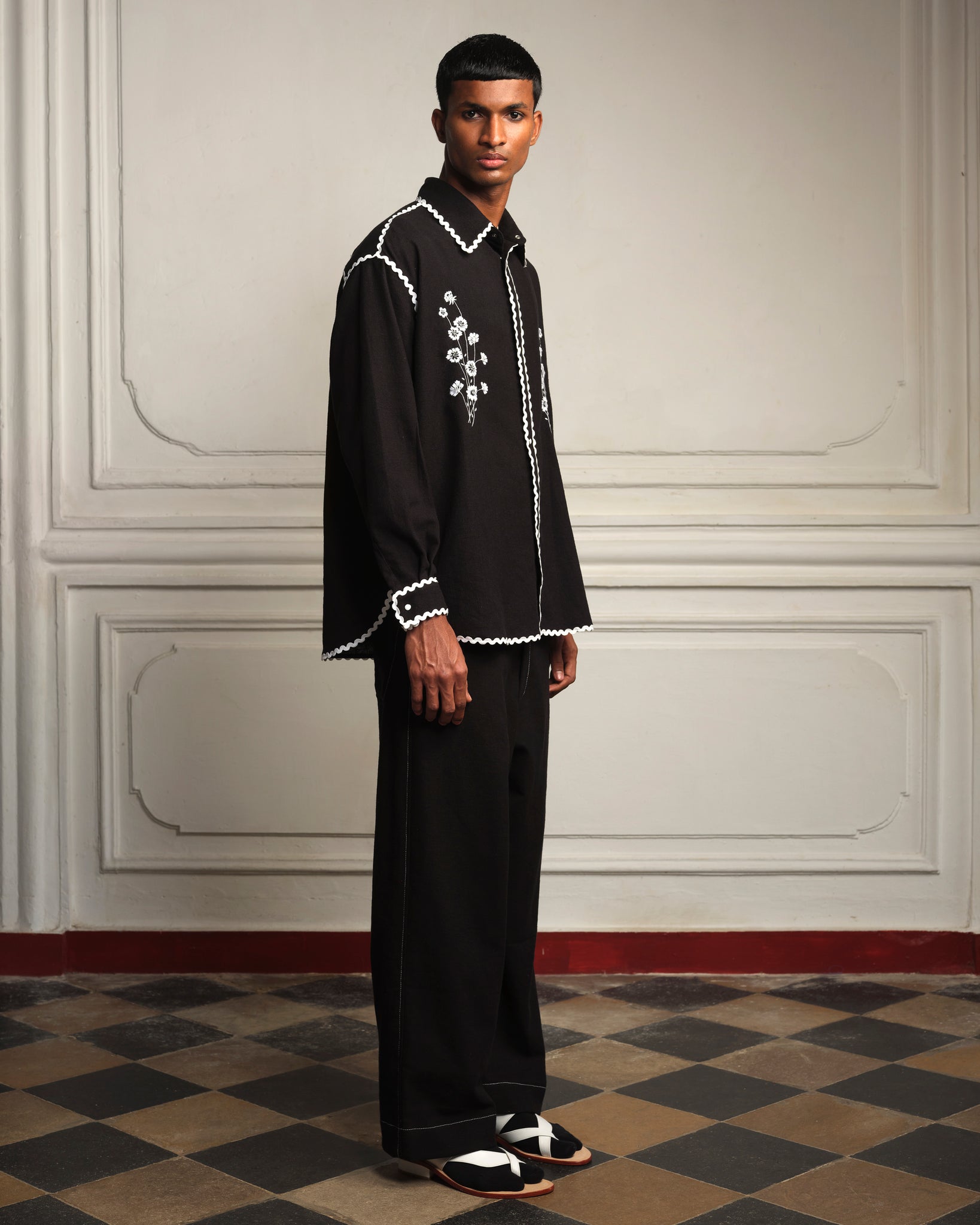 Hand Embroidered Cotton Shirt