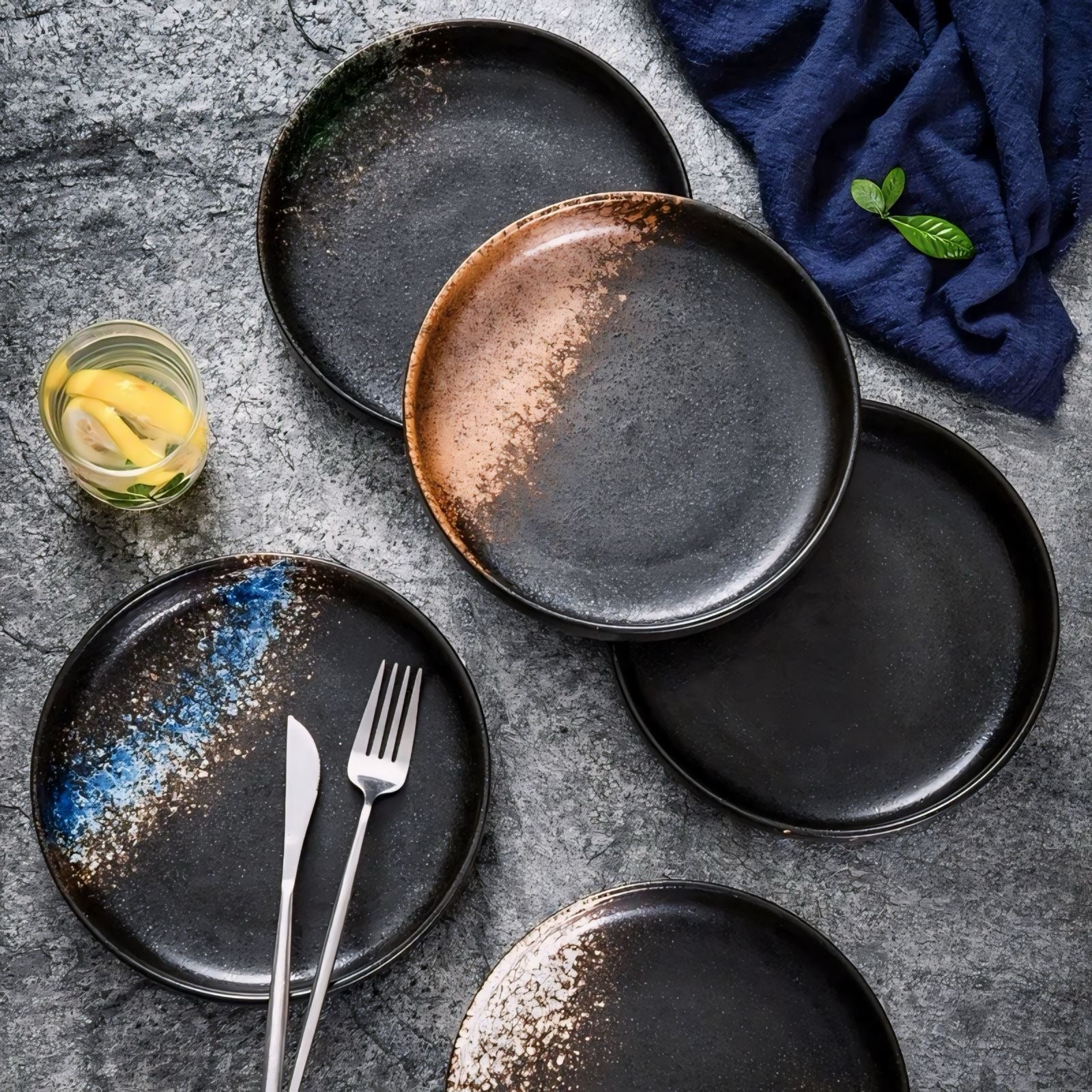 Terra Craft Japanese Retro Plate - Set of 4