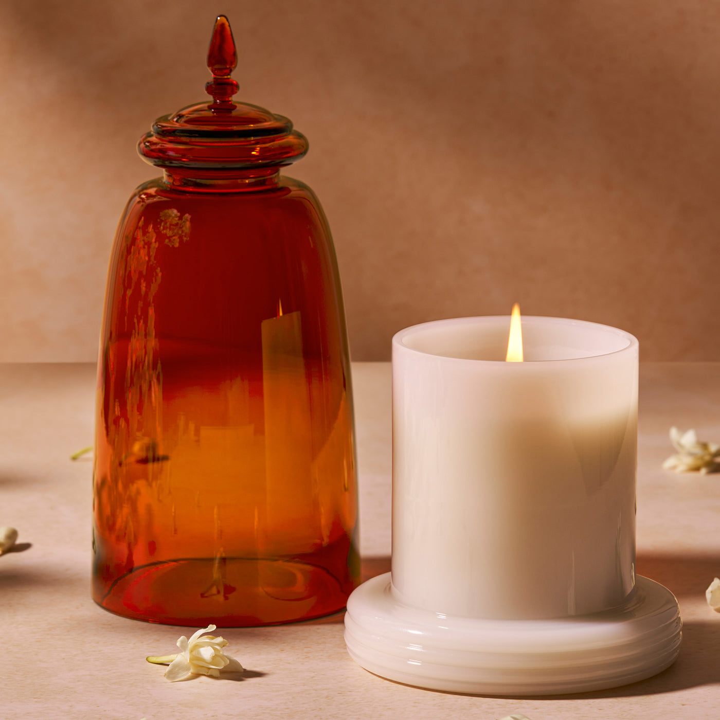 Kanak Filled Candle - Amber