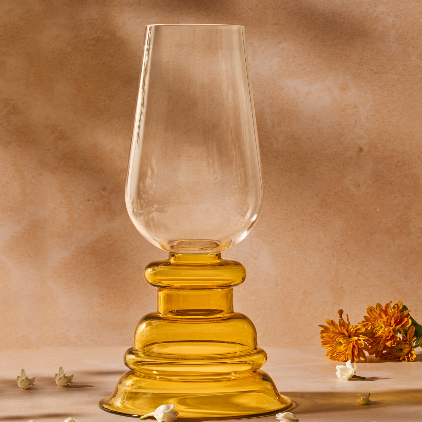 Kanak Yellow Clear Vase