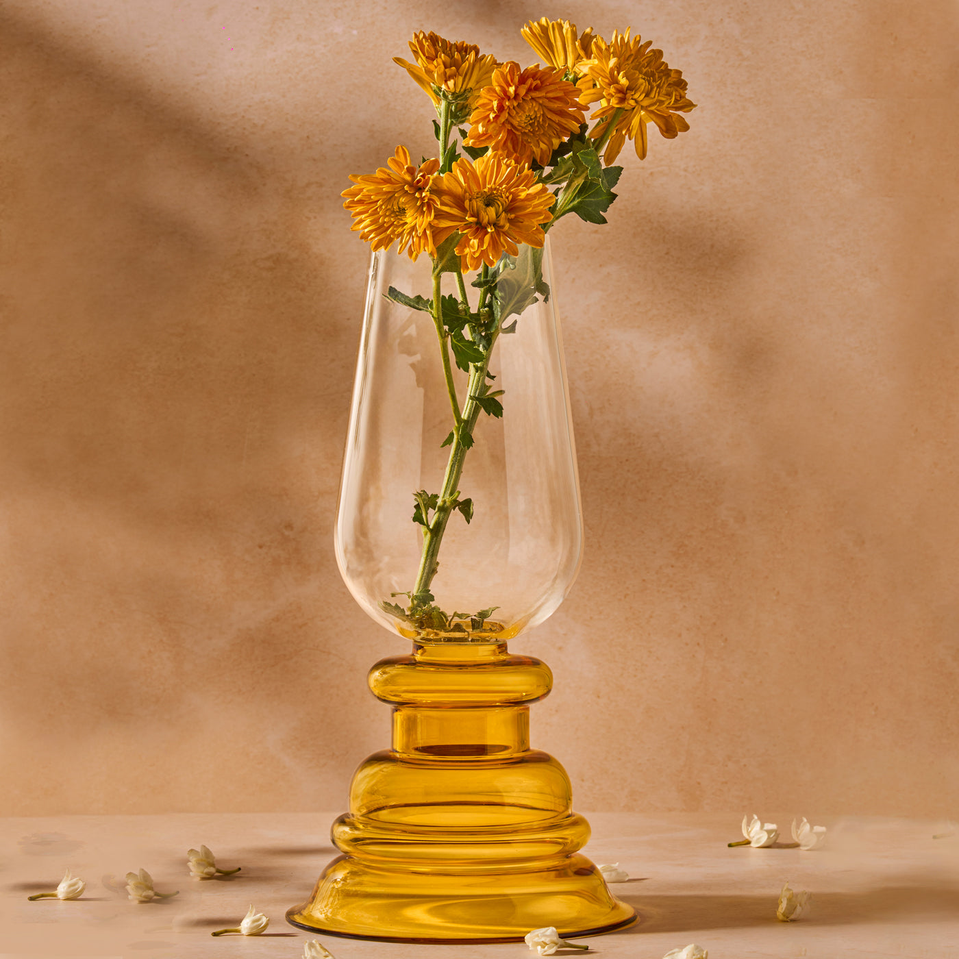 Kanak Yellow Clear Vase