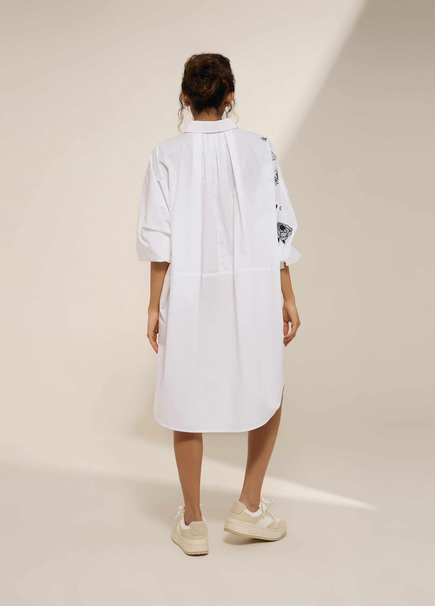 Embroidered Shirt Dress